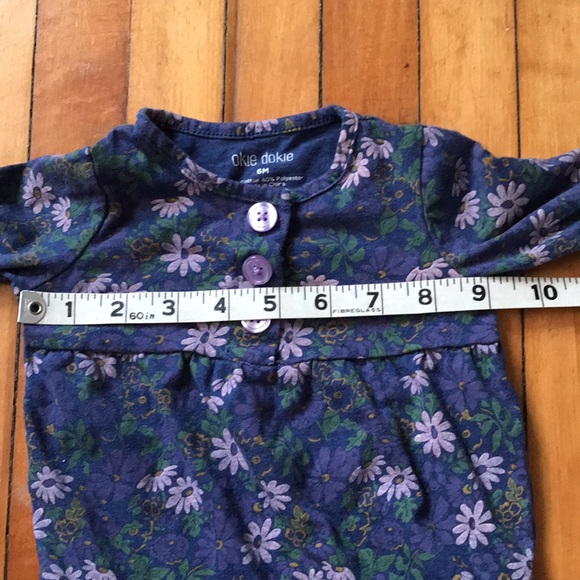 Okie Dokie Long Sleeved Onesie Size 6 Months - Picture 6 of 7